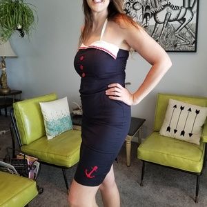 Rock Steady Retro Pin Up Sailor Dress